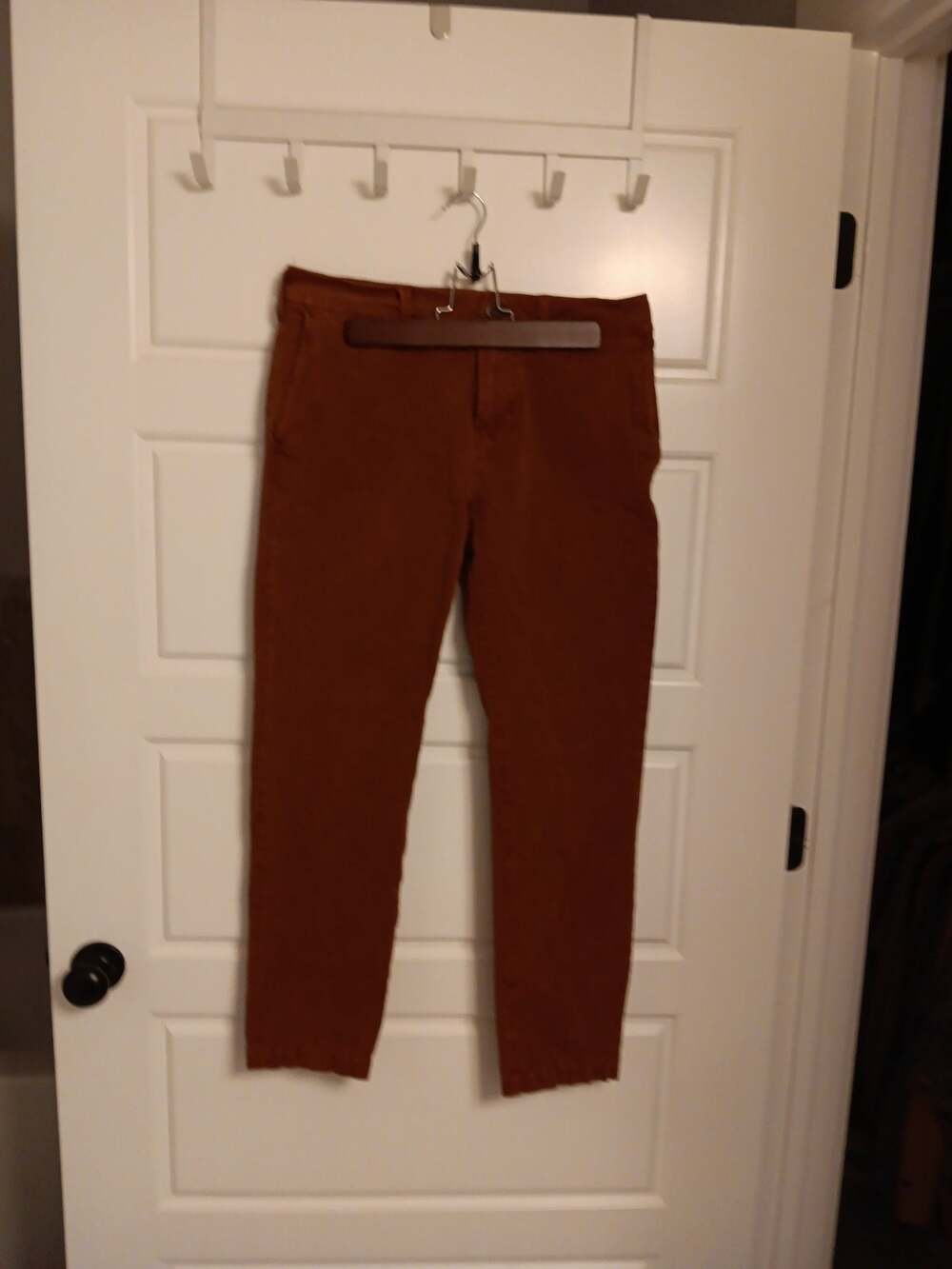American Eagle Men's Slim Fit Chino Pants Rust Brown Size 29x30